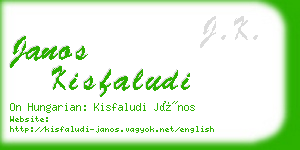 janos kisfaludi business card